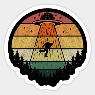 Bigfoot UFO Abduction Alien Sticker